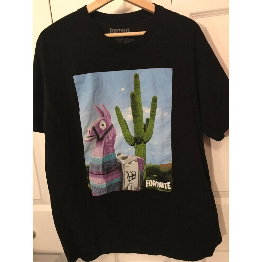 Fortnite Cactus Donkey Men’s Short Sleeve T Shirt Sz‎ XL Black